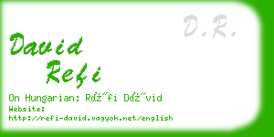 david refi business card